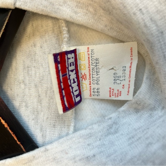 Vintage “Locker Shop” wayyy oversized mock neck leopard sweatshirt excellent con - Picture 14 of 14